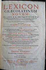 Lexicon GrÃ¦coLatinum Novum.